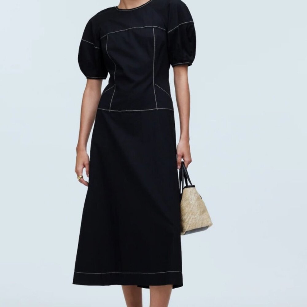 Madewell Balloon Sleeve Dress New With Tags - Picture 1 of 8